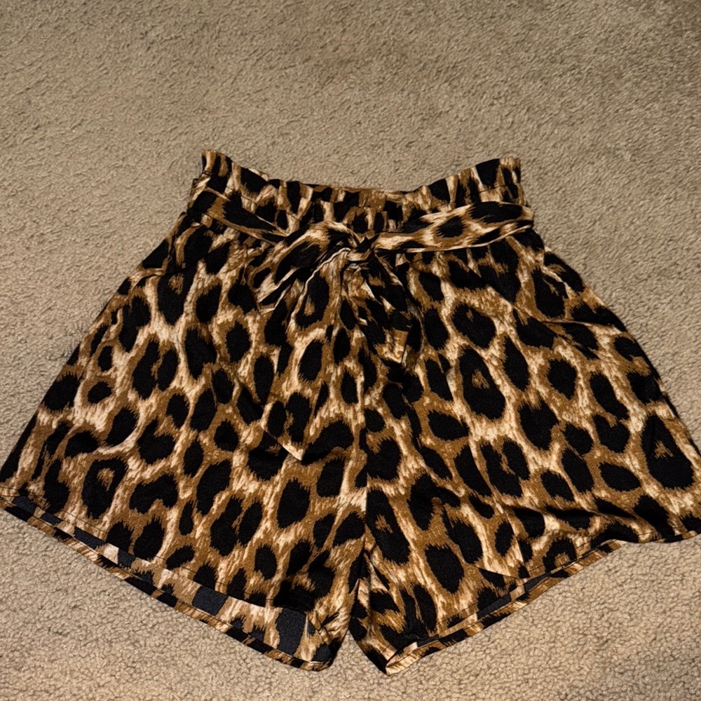 SHEIN High Waist Brown and Black Shorts